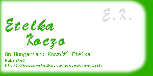 etelka koczo business card